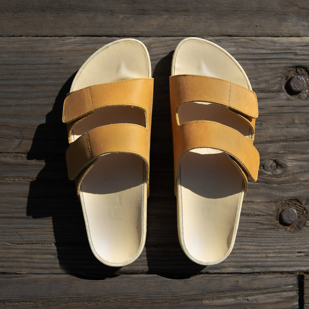 Riviera Leather Sandal – Chamois | Adjustable Strap Sandal | All-Day Comfort