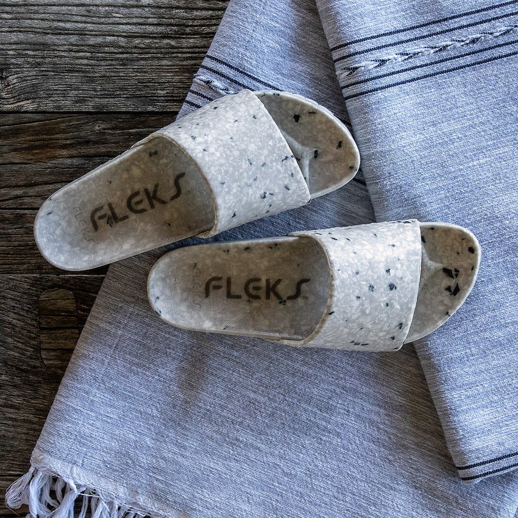 East Beach Slide – Cloudy Day | Supportive Cushioned Slide Sandal | Neutral Style