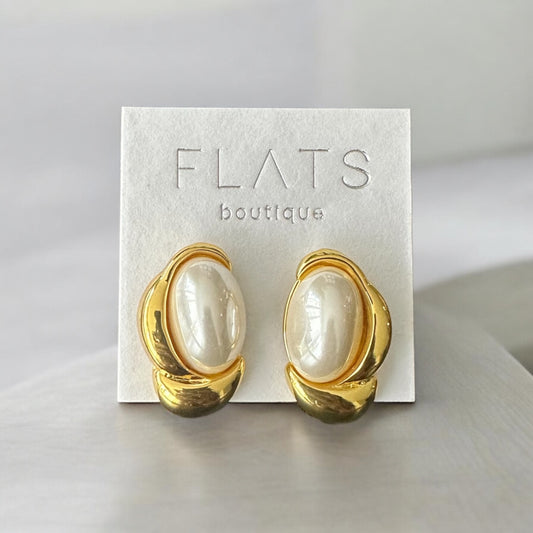 Aretes Framed Pearl