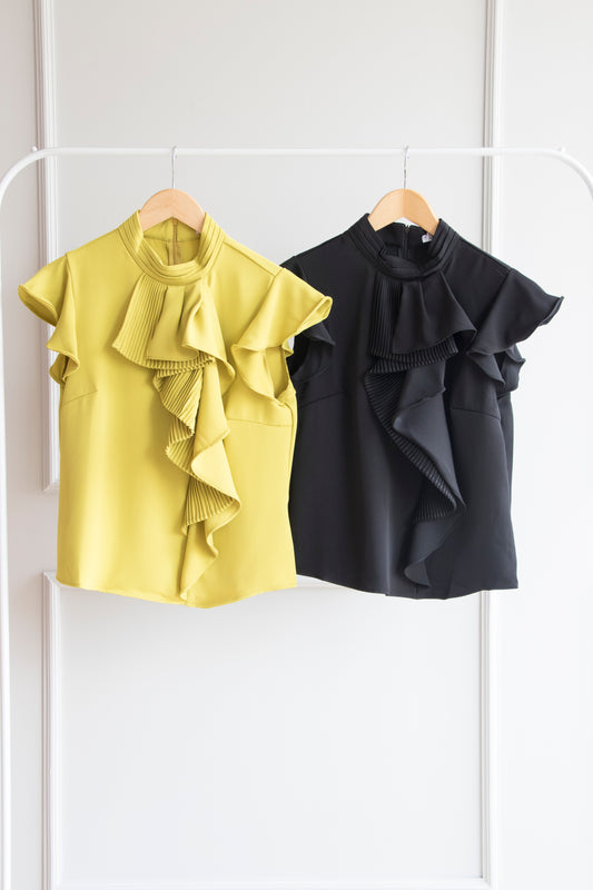 Blusa Pleated Neck