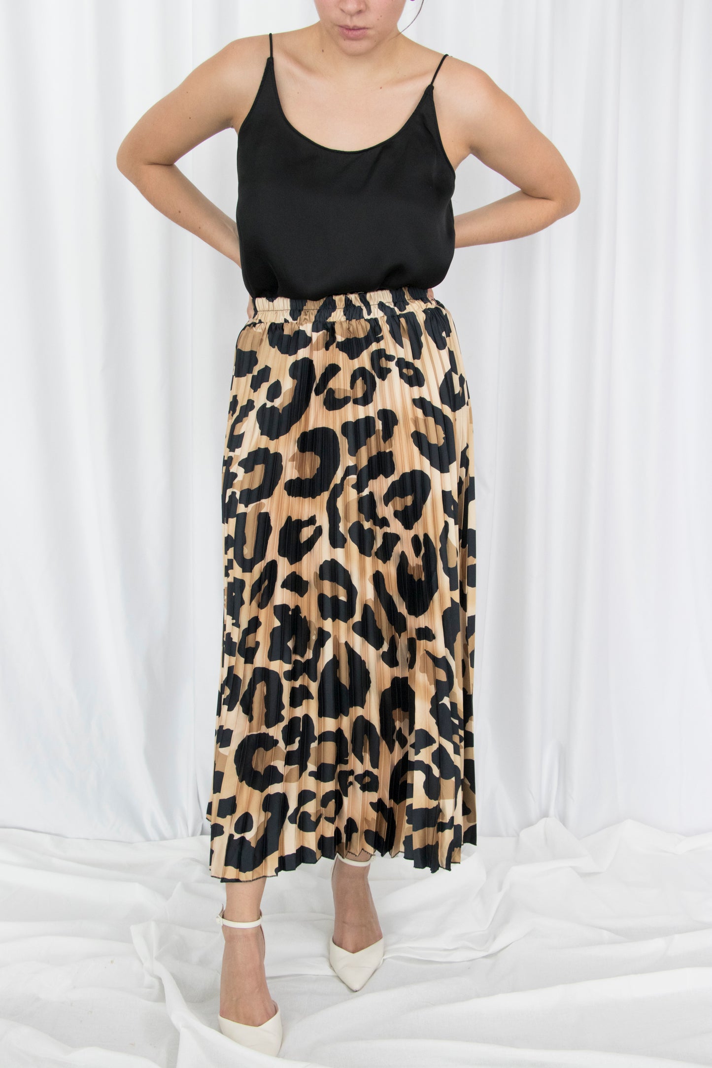 Falda Midi Leopardo