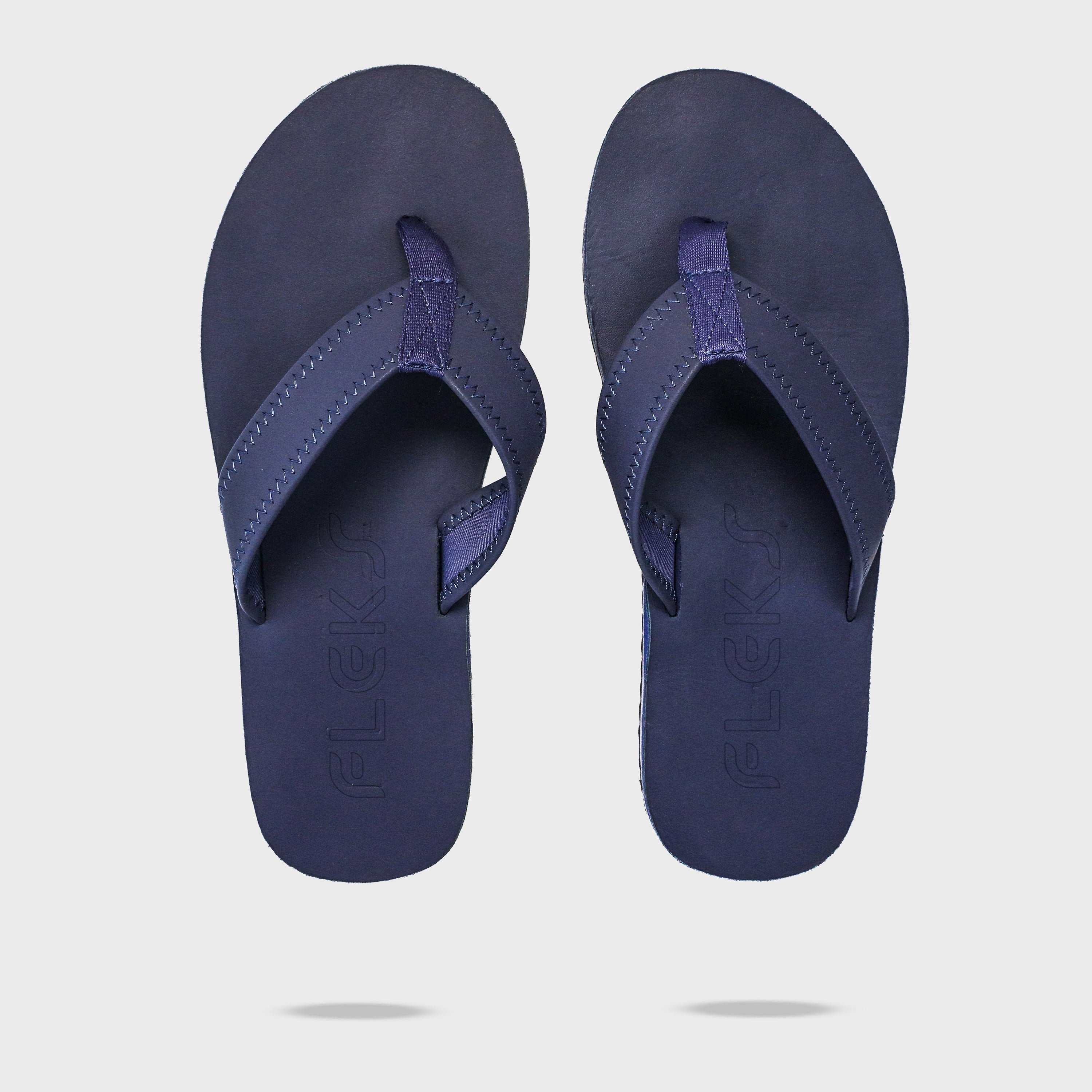 The Seagrove Flip Flop – Deep Blue Sea | Leather Beach Flip Flop with Arch Support