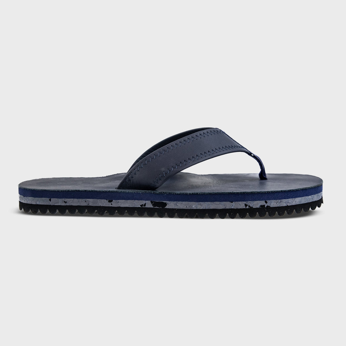 The Seagrove Flip Flop – Deep Blue Sea | Leather Beach Flip Flop with Arch Support