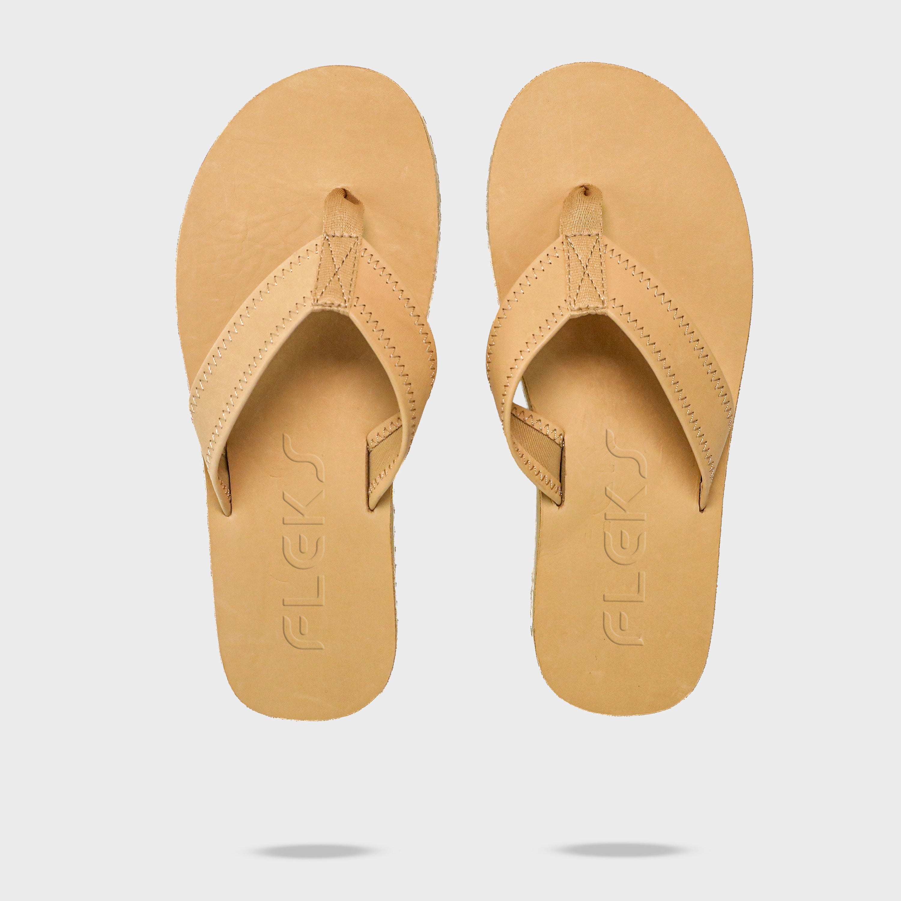 The Seagrove Flip Flop – Sand | Leather Beach Flip Flop with Arch Support